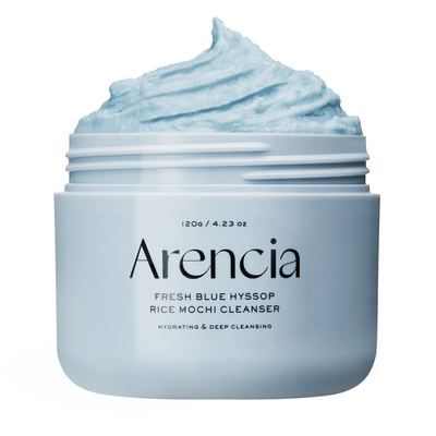 Arencia – Nettoyant Mochi au Riz et à l'Hysope Bleue Fraîche, 120 g