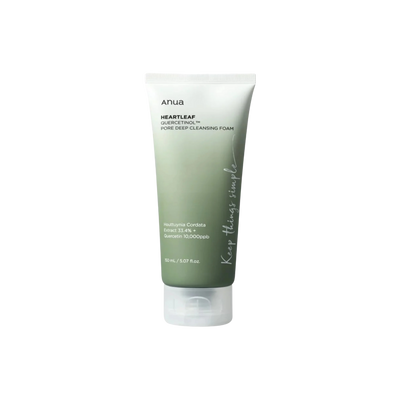 Anua - Mousse nettoyante en profondeur pour les pores au quercétinol Heartleaf - 150 ml